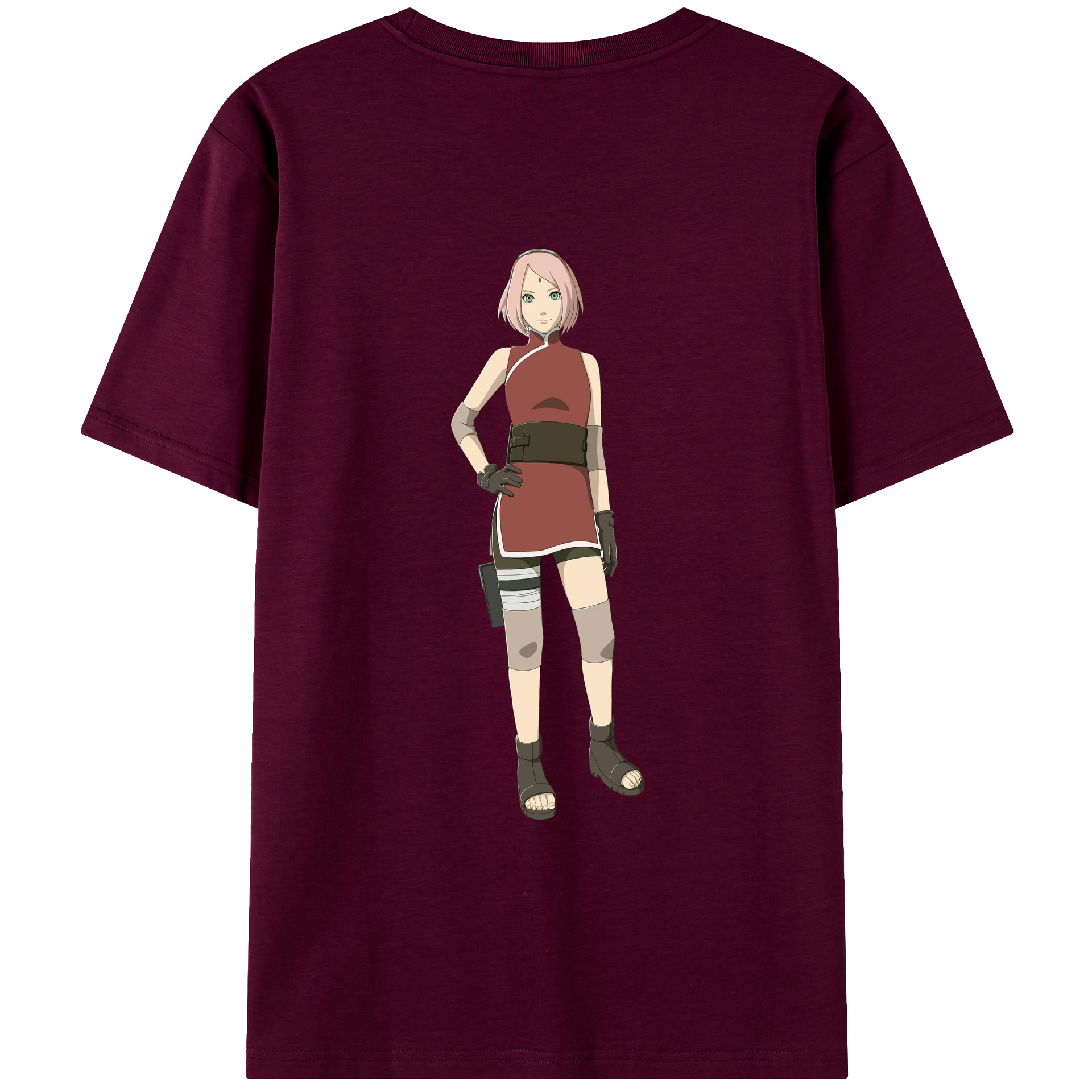 （画像用） NARUTO -ナルト- 春野サクラ Haruno Sakura レディース半袖Tシャツ(バックプリント)